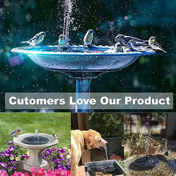 💧 50% OFF NOW! ☀️ Solar Fountain Bird Bath Pump – 1.4W Solar Panel, 4 Nozzles & Submersible for Pond, Garden & Pool 🐦